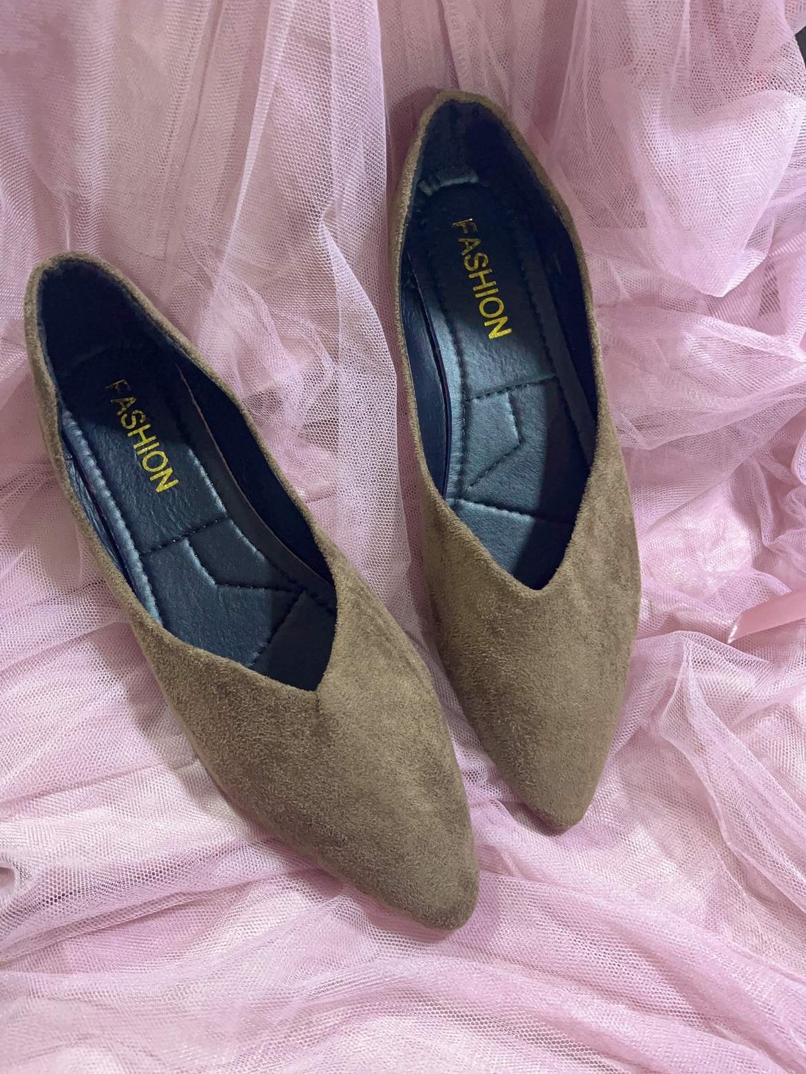 plus size V-toe pointed flat shoes