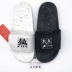 Sáng Li Ning dép xu hướng chủ đề nóng vài văn bản thời trang thể thao dép Velcro AGAM014 007 dép yeezy slide Dép thể thao