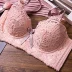 KKay ngực lớn tạo tác nhỏ có thể điều chỉnh áo ngực để nhận được phần ngực đồ lót nữ mỏng tập hợp chống chảy xệ trên siêu mỏng - Cộng với kích thước Bras