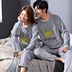 Mùa đông dày ấm phim hoạt hình vài bộ đồ ngủ flannel dài tay nam và nữ san hô lông cừu đồ ngủ nhà dịch vụ phiên bản Hàn Quốc đồ bộ cát hàn Cặp đôi