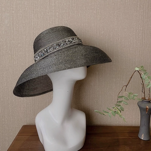 Глобальная пыльца с солнечной шляпой Большой карнизы на пляжной шляпе