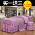 Tùy chỉnh màu rắn cao cấp cotton cotton beauty salon Châu Âu massage giường gội đầu bìa vẻ đẹp Hàn Quốc trải giường bốn mảnh