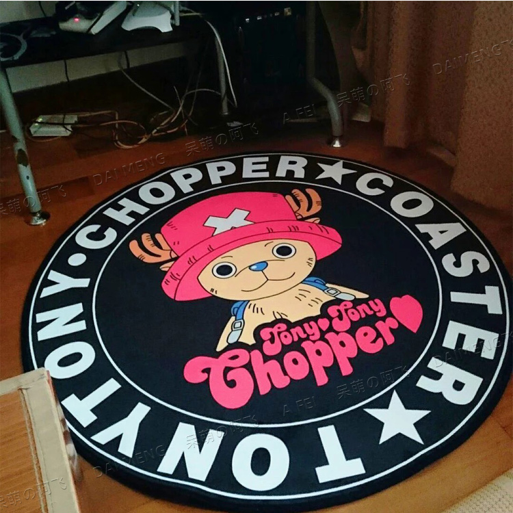 Chaohuo Shop 01originality Chaopai circular lovely Cartoon carpet a living room tea table hanging basket Computer chair room bedroom Earth mat customized