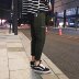 Hàn quốc phiên bản của xu hướng loose chín quần quần Mỏng ulzzang phong cách Harajuku bf sinh viên người đàn ông hoang dã của chân quần Quần mỏng