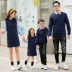 Quần áo mùa thu cha mẹ 2018 gia đình mới 3 miệng 4 người gia đình đến dự hai bố con cùng mẹ và con gái mặc váy cotton