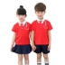 Mẫu giáo quần áo mùa hè cotton ngắn tay trẻ em lớp dịch vụ hai mảnh phù hợp với sáu một trẻ em trai và cô gái đồng phục tùy chỉnh Đồng phục trường học / tùy chỉnh thực hiện