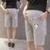 2018 Hàn Quốc phiên bản của mùa hè mới thai sản quần cotton dạ dày lift 3-9 tháng cơ sở quần short chất béo mm200 kg năm quần
