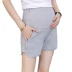 Mùa hè phụ nữ mang thai quần kích thước lớn lỏng dạ dày lift quần short bên ngoài mặc một bông thể thao giản dị ba quần 200 kg