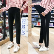 XL chất béo mm bà bầu quần legging mùa thu quần thể thao giản dị nâng bụng quần lỏng lẻo quần 200 kg