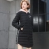 Saiqi phiên bản dài của áo khoác cotton nữ 2018 thu đông 2018 Slim cổ áo ấm áp cotton phù hợp với thời trang áo khoác nữ - Quần áo độn bông thể thao Quần áo độn bông thể thao