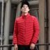 Saiqi đứng cổ áo cotton 2018 mùa đông nam mới dày ấm áp thể thao gió giản dị cotton phù hợp với áo khoác màu rắn - Quần áo độn bông thể thao áo phao nam 2020 Quần áo độn bông thể thao