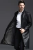 2017 Haining mùa thu dài da của nam giới áo gió da dài over the knee coat Hàn Quốc phiên bản của cổ áo cổ áo cloak coat áo khoác nam cao cấp Quần áo lông thú