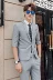 Mùa hè nước Anh giữa tay áo phù hợp với tay áo bãi biển nam giản dị phần mỏng Phiên bản Hàn Quốc của thợ làm tóc thủy triều bảy tay nhỏ phù hợp - Suit phù hợp vest cưới Suit phù hợp