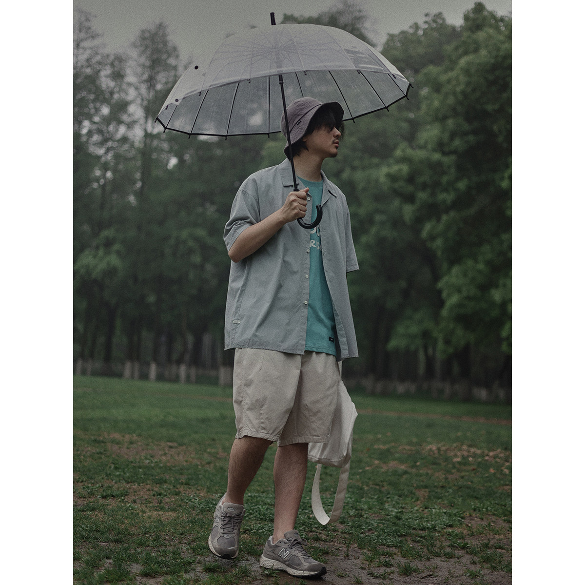 Crisis Youth Men's short-sleeved, thin summer Japanese-style loose solid color drape retro Cuban collar shirt jacket Application Scenario