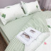 Đơn giản cotton bốn mảnh bộ tươi đôi quilt cover quilt giường đơn giản cotton ký túc xá ba mảnh đặt 1.51.8 m giường Bộ đồ giường bốn mảnh