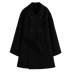 Chống mùa giải phóng mặt bằng màu đen đôi phải đối mặt với cashmere áo khoác nữ mùa đông Hàn Quốc phiên bản của vành đai thắt lưng phần dài chic áo len mẫu áo dạ đẹp Accentuated eo áo