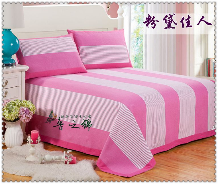 Handmade Sơn Đông cũ vải thô giường đôi đơn ba mảnh cotton dày cũ vải thô mat mùa hè 1.5 m1.8 m giường