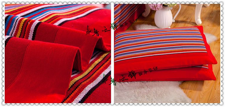 Handmade Sơn Đông cũ vải thô giường đôi đơn ba mảnh cotton dày cũ vải thô mat mùa hè 1.5 m1.8 m giường