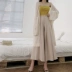 2018 mới của Hàn Quốc phiên bản của chic cao eo Pháp lười biếng thoải mái lười biếng quần chân rộng + ống top + cardigan phù hợp với nữ mùa hè đồ bộ thun Bộ đồ