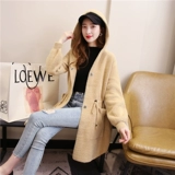 Демисезонное двусторонное шерстяное пальто, толстовка с капюшоном, свитер, куртка, коллекция 2023, в корейском стиле, увеличенная толщина