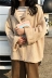 Mới của Hàn Quốc chic phong cách thời trang đơn ngực lỏng dài tay áo khoác cardigan màu sắc hoang dã áo len áo len phụ nữ