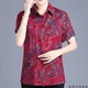 Áo sơ mi nữ trung niên 2019 ngắn tay cotton ngắn tay áo sơ mi nữ rayon áo thun nữ - Phụ nữ cao cấp đầm nữ trung niên Phụ nữ cao cấp