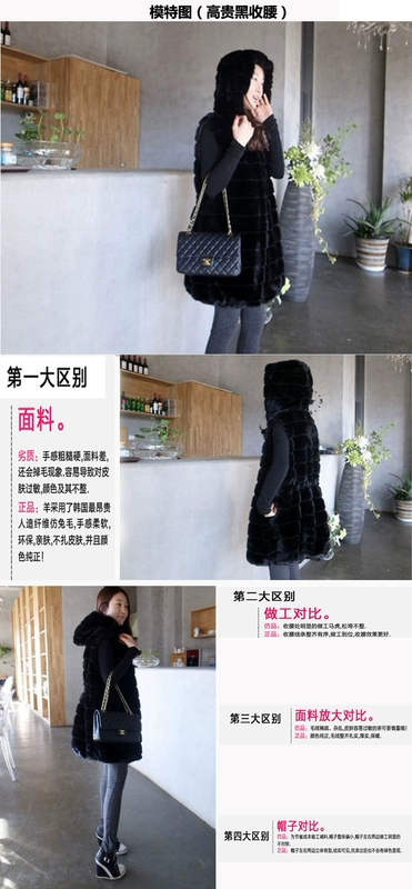 Không rụng tóc 2018 mùa thu và mùa đông thỏ lông thú sang trọng vest lông phiên bản Hàn Quốc của phụ nữ cỡ lớn chất béo MM áo khoác hoang dã