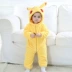 Quần áo trẻ em mùa thu dài tay Quần áo trẻ em Pikachu quần áo trẻ em 0-1-2 tuổi Quần áo nam nữ leo núi Áo liền quần