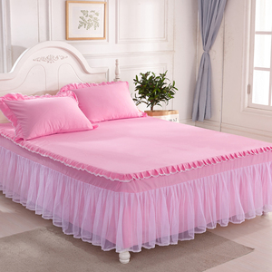 Giường váy giường đơn bao gồm giường váy loại xù trượt bảo vệ bao gồm giường ba mảnh thiết lập mà không cần giường đuôi châu Âu 2018 mới