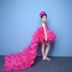 Cô gái ăn mặc mô hình sàn catwalk chương trình công chúa váy máy chủ fluffy váy hoa cô gái váy cưới trẻ em quần áo hiệu suất Váy trẻ em