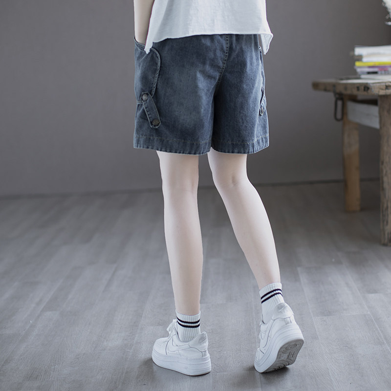 Summer thin jeans, loose women's shorts, casual pants, fashionable straight-leg capri pants, high-waisted mid-length pants, hot pants Application Scenario