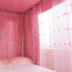 Bạn cùng phòng giường rèm nhà Hàn Quốc công chúa gió giường tấm màn che rèm che lưới muỗi hai lớp gạc hồng cô gái giường trái tim 幔 Bed Skirts & Valances