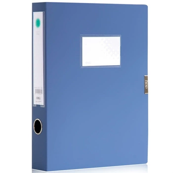 Deli Stationery 5623pp Blue File Box Office Поставляется 3 -дюймовым файловым ящиком A4 Deli Plastic Data Box 5 см.
