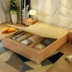 Gỗ rắn tatami không có giường giường khung gỗ sồi 1.5 m 1.8 trẻ em Nhật Bản giường ngắn khách sạn căn hộ cao hộp lưu trữ