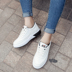 Giải phóng mặt bằng giày của phụ nữ chụp đường phố giày trắng nữ hoang dã Hàn Quốc ulzzang Harajuku phẳng thể thao giản dị giày vải Plimsolls