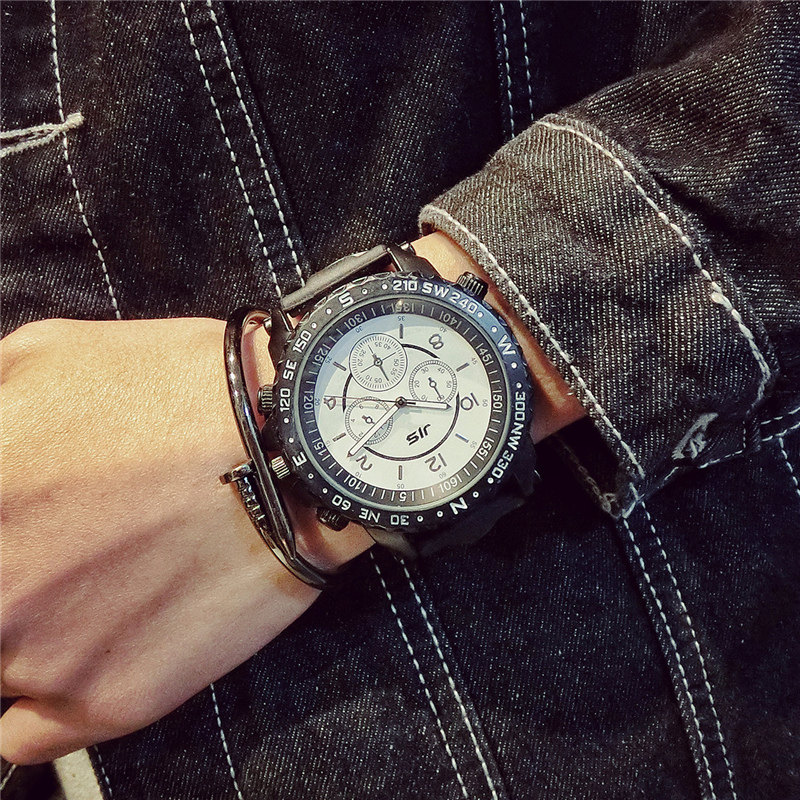 Net red version simple fashion leisure oversize dial personality hip-hop male student watch _voghion.com