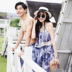 Mới cặp đôi đồ bơi nữ xù bikini ba mảnh mùa xuân nóng bỏng bên bờ biển quần nam phù hợp với quần - Vài đồ bơi 	đồ đôi đi biển cho mẹ và bé	 Vài đồ bơi