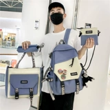 Ранец, брендовая вместительная и большая сумка через плечо, модный универсальный трендовый рюкзак, подходит для студента, для средней школы