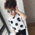 Quần áo trẻ em cotton chấm bi ngắn tay cho bé mùa hè bé phiên bản Hàn Quốc áo trẻ em 2019 mới - Áo thun áo phông điệu cho bé gái Áo thun