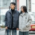 prankkiss Li Yunuo thủy triều thương hiệu mùa đông Hàn Quốc đơn giản màu rắn bánh mì quần áo ins lỏng đôi quần áo cotton nam - Bông