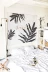 Vải nhung tường vải bạt vải nền in Bắc Âu trang trí phòng ngủ vải sơn cạnh giường vải sơn tấm thảm