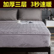 nhung san hô dày ba mảnh tờ doanh nghiệp giường ấm nệm Simmons bìa tay áo flannel bedspread giường 1.8m - Trang bị Covers