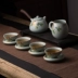 De Xin Ge Yun Yun Hua Rong phù điêu tàu lượn siêu tốc cốc khay gốm Kung Fu bộ trà đạo - Trà sứ bộ ấm chén uống trà Trà sứ