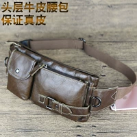 2017 da mới purse men của handmade da lộn da túi điện thoại di động nữ Hàn Quốc phiên bản của đa chức năng ngực túi siêu mỏng 	túi đeo hông vải dù