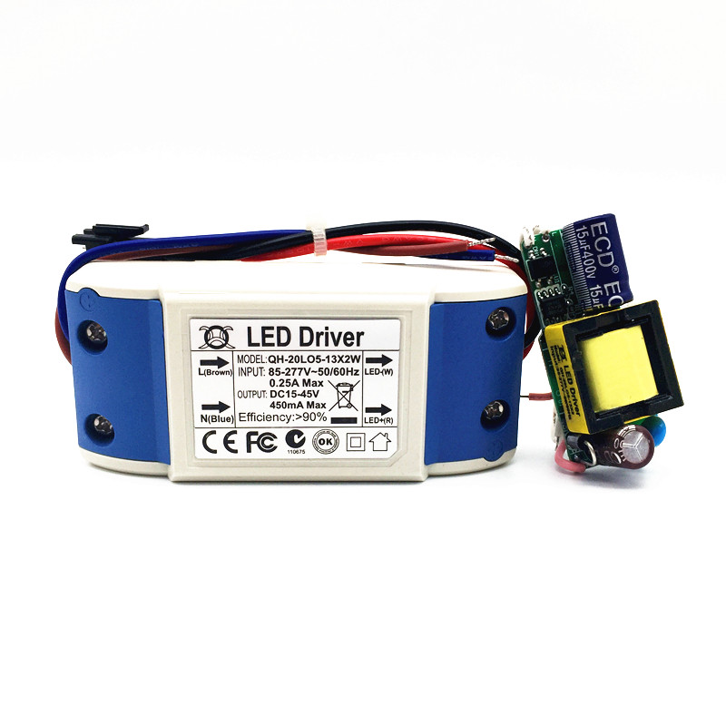 Qh-lo5-13x2w & Trolley ExternalQihan No stroboscopic 12W15W18W20W420ma5-13 strand x2w Bare board External LED constant current Driving power supply