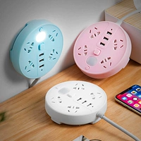Многофункциональная панель сокета Пористая с ночной лампой с USB -заглушкой -в заглушке -в плате длинных творческих интеллектуальных выхлопных выхлопных труб