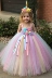 Trẻ em kỳ lân trang phục biểu diễn trang phục cô gái pony Polaroid dài fluffy lưới áo công chúa váy - Váy trẻ em