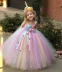 Trẻ em kỳ lân trang phục biểu diễn trang phục cô gái pony Polaroid dài fluffy lưới áo công chúa váy - Váy trẻ em Váy trẻ em