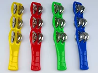 Sáu chiếc chuông nhựa 钗 6 chiếc chuông 镲 chuông cầm tay thân thiện với môi trường đồ chơi không độc hại Orff bộ gõ - Đồ chơi nhạc cụ cho trẻ em trống đồ chơi cho trẻ
