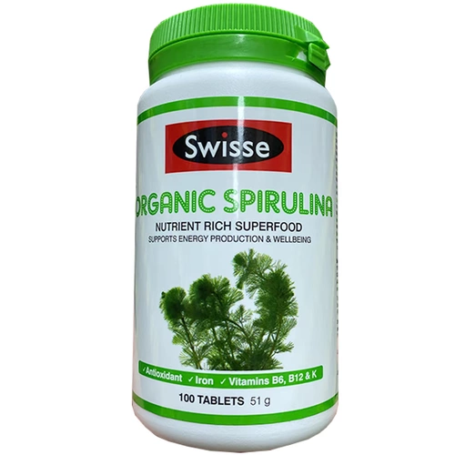 Австралийская прямая почтовая почта Swisse Organic Spirulina Organic Spirulina Talks Antioxidant 100 Capsules